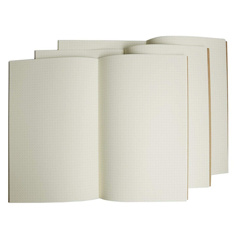 Wanderings Dotted Grid Travelers Notebook Insert/Large Journal Refill | 7" x 10.7" / 18cm x 27cm | 3 Booklets, 180 Blank Pages | Travelers Notebook Refills for Journals, Diaries, Planners - Image 3